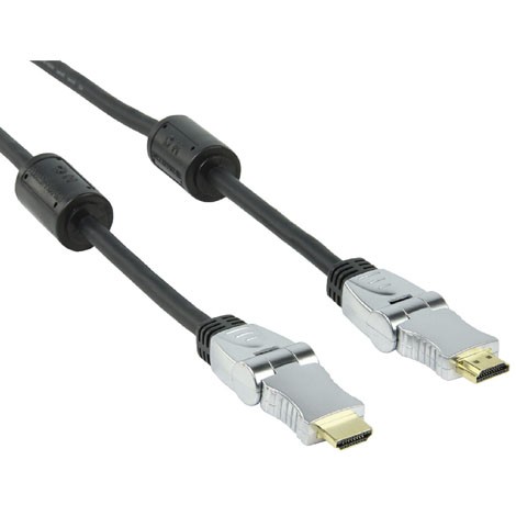 Kabel HDMI na HDMI 2.5m kutni