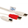 Kabel USB 2XA/1XB