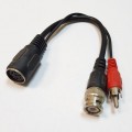 Kabel DIN 6 pinski na BNC + chinch