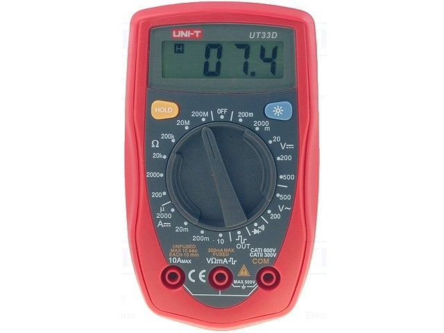 Digital measuring instrument UNI-T UT-33D, multimeter