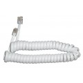 Telephone cable RJ10 spiral 2 m