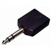 Adapter 6.3mm male to 2 6.3mm female stereo