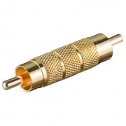 Adapter CINCH male to CINCH male gold plated