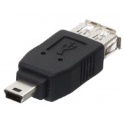 Adapter USB A female - USB mini male